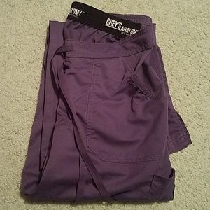 Purple greys anatomy small scrub pants